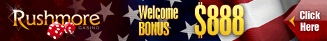 Rushmore Online Casino - $888 Welcome Bonus
