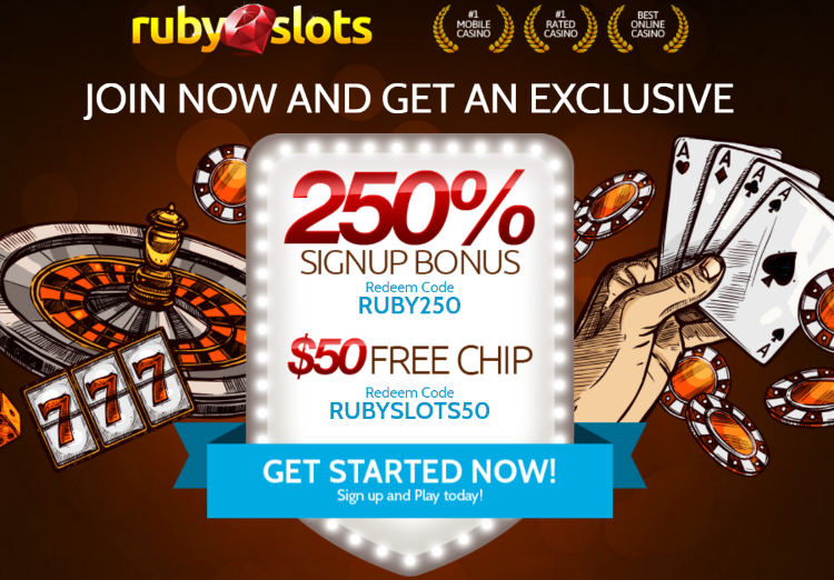 RubySlots| 250% Bonus + 50 Free Chip